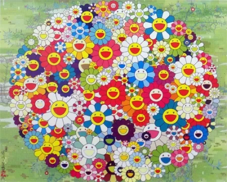 石版画 Murakami - Open Your Hands Wide (Versailles)