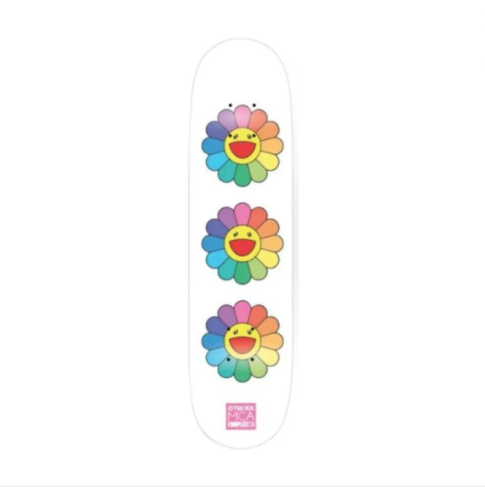 无技术 Murakami - Rainbow Flower Skate Deck