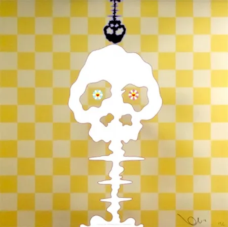 石版画 Murakami - Time Bokan - Gold