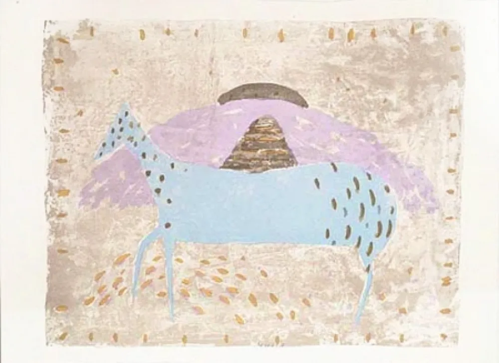 石版画 Music - Cavallino azzurro