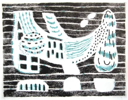 版画 Music - Filets bleus
