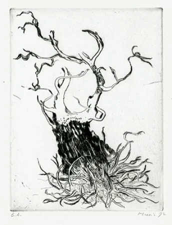 版画 Music - Motif Végétal