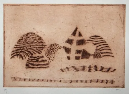 石版画 Music - Paesaggio Senese