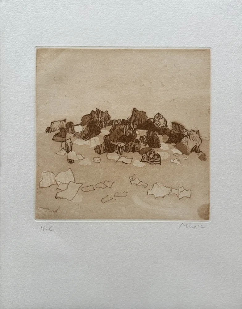 蚀刻版画 Music - Paysage rocheux