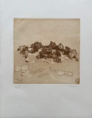 蚀刻版画 Music - Paysage rocheux