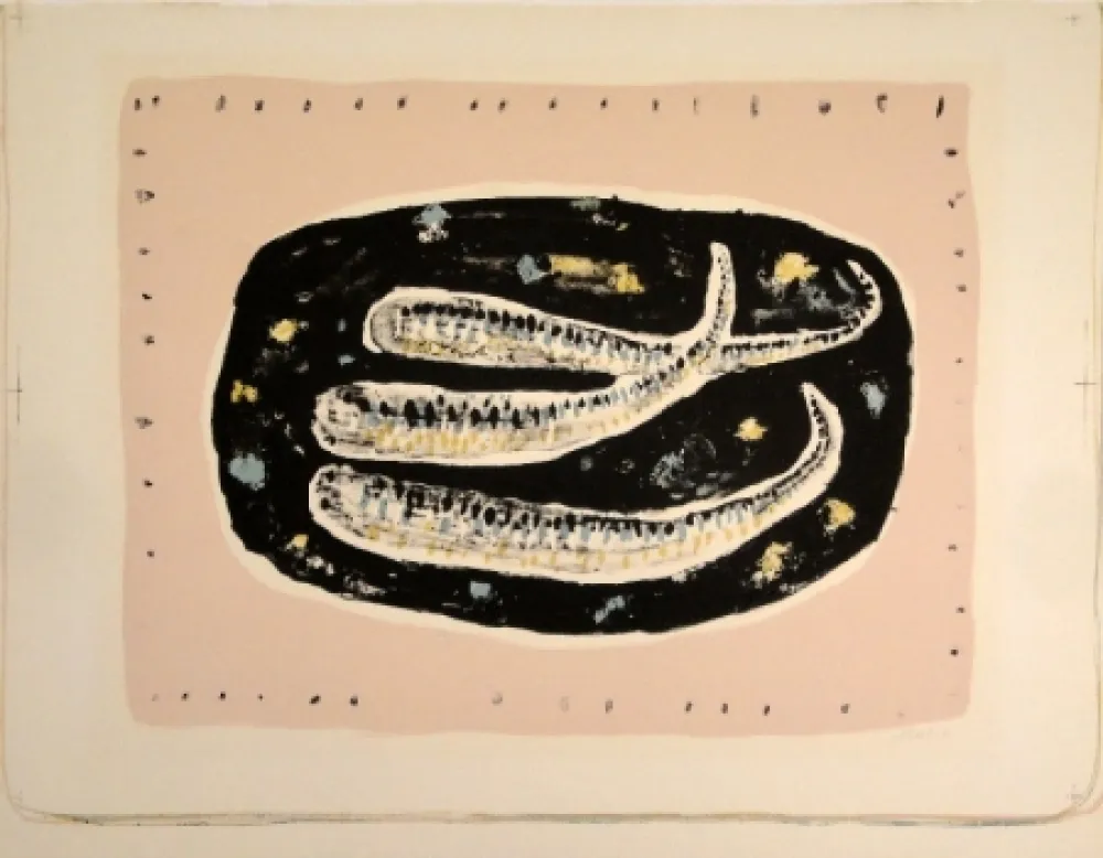 石版画 Music - Poissons / Fische