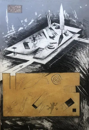 蚀刻版画 Nagel - Sans titre 2