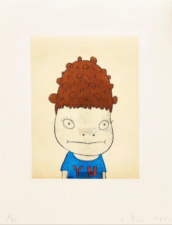 凹版印刷 Nara - Y.N. (Self-Portrait)