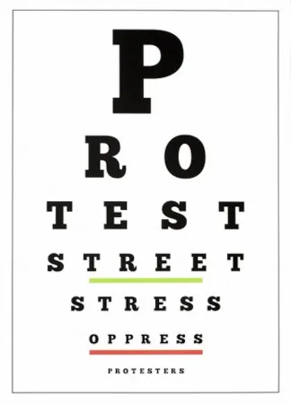 石版画 Navarro - Carta Visual (Protest)