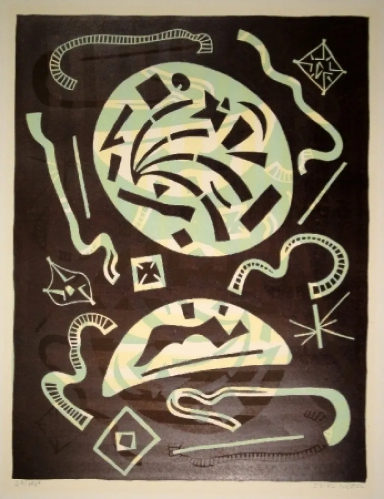 油毡版画 Nebel - 23/1969