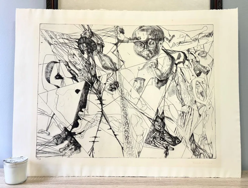 版画 Neizvestny - To Ivan Petrovich Pavlov, Dedicated (Hommage aux Prix Nobel)