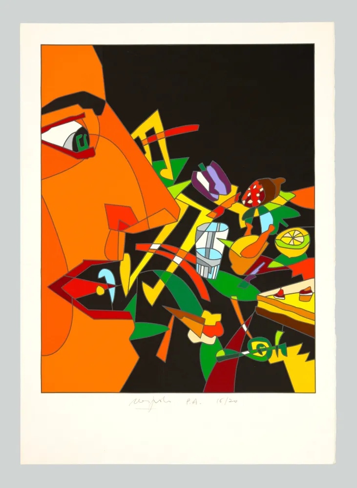 丝网印刷 Nespolo - Soggetto in rosso