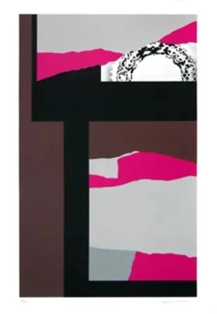 丝网印刷 Nevelson - Composition violette