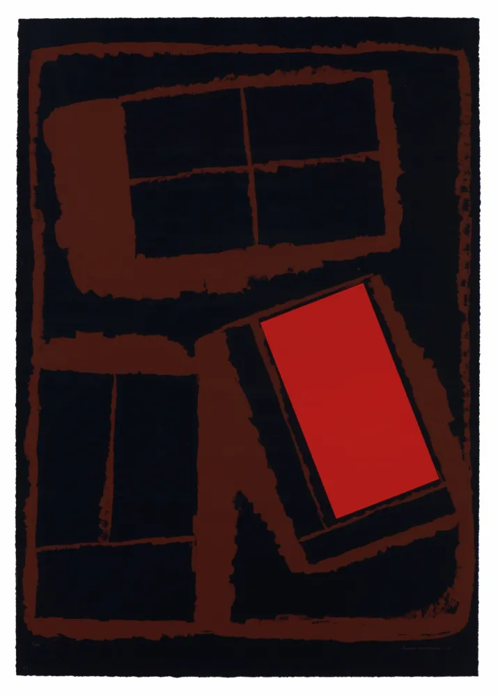 丝网印刷 Nevelson - Untitled - hand-signed Silk-screen on hand-made paper 