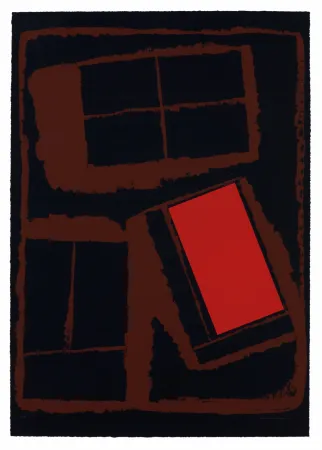 丝网印刷 Nevelson - Untitled - hand-signed Silk-screen on hand-made paper 