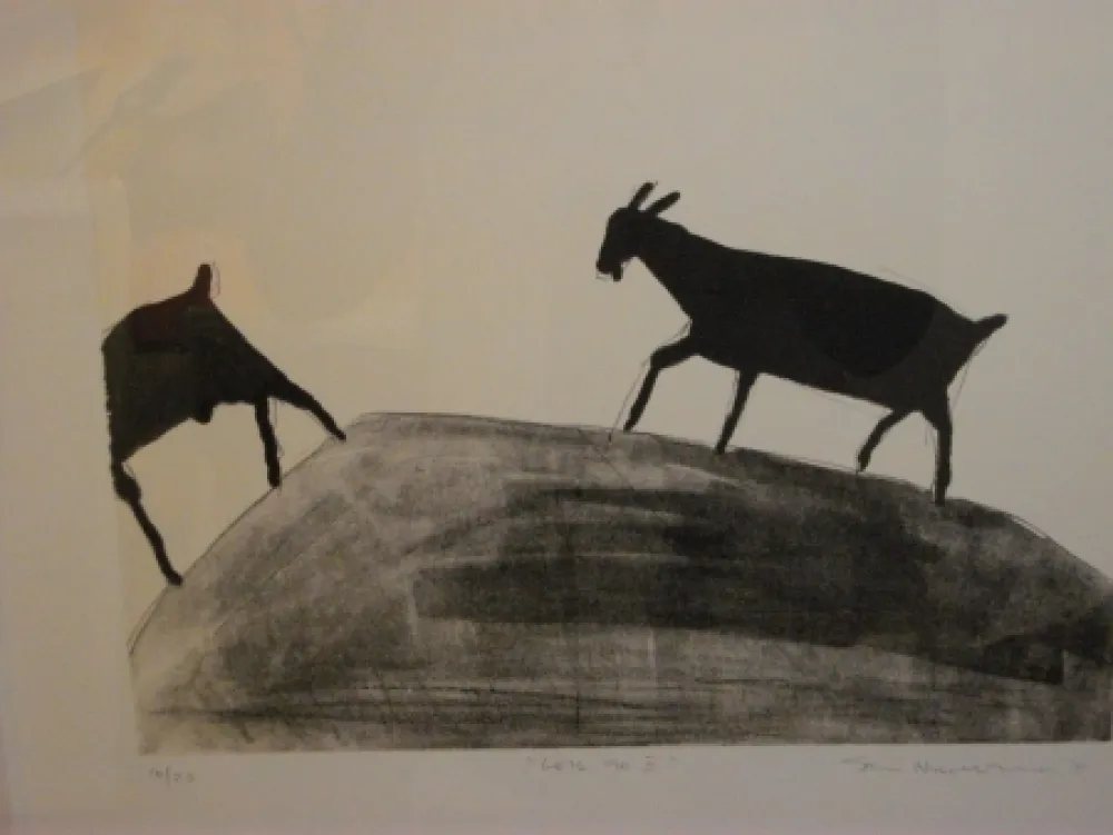 石版画 Nhlengethwa - Lets Go II