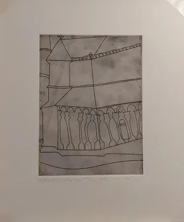 版画 Nicholson - FRAGMENT OF TUSCAN CATHEDRAL  (1966)