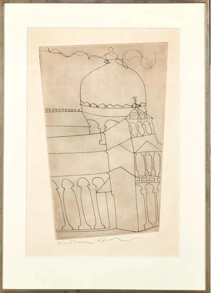 蚀刻版画 Nicholson - Pisa (Vertical)