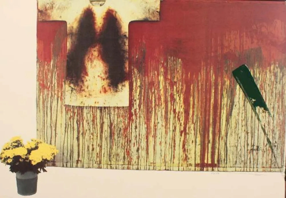 石版画 Nitsch - SENZA TITOLO