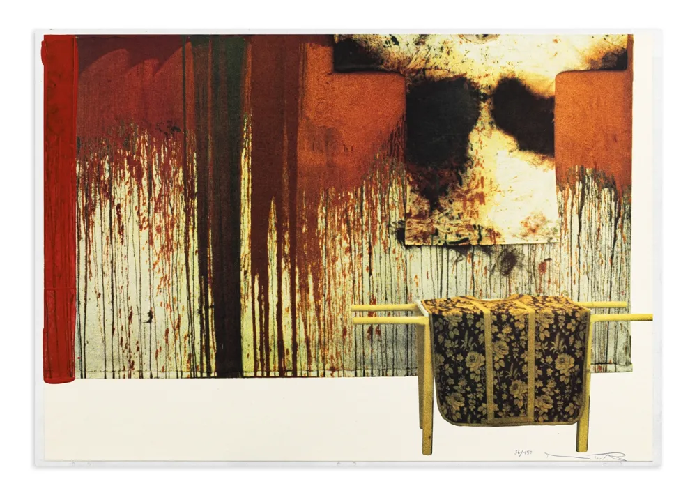 无技术 Nitsch - Übermalte Bild-Lithographien