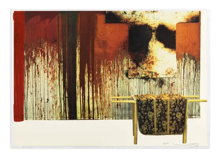 无技术 Nitsch - Übermalte Bild-Lithographien