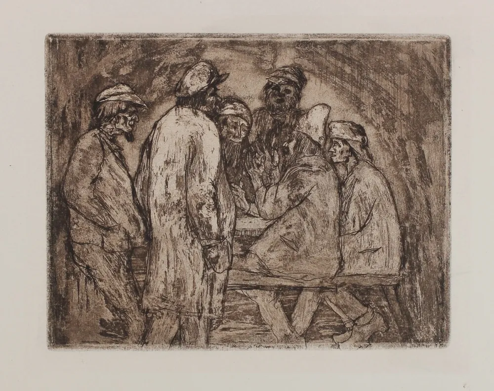 版画 Nolde - Tischgesellschaft (Regulars' Table)