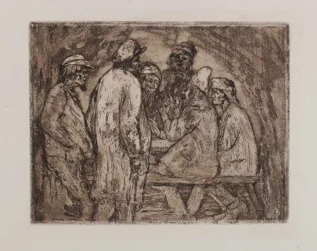 版画 Nolde - Tischgesellschaft (Regulars' Table)