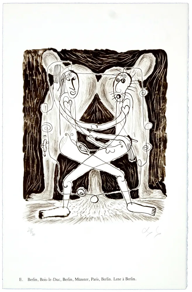 石版画 Nørgaard - E. Berlin, Bois-le-Duc, Münster, Paris, Berlin. Lene à Berlin