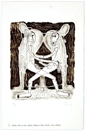 石版画 Nørgaard - E. Berlin, Bois-le-Duc, Münster, Paris, Berlin. Lene à Berlin