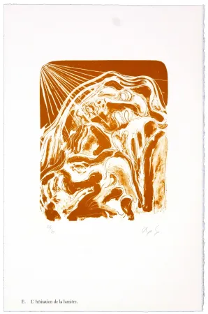 石版画 Nørgaard - E. L'héistation de la lumière.