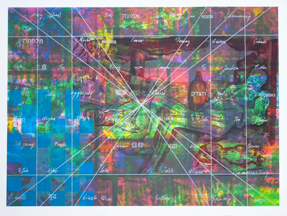 石版画 Nørgaard - La guerre