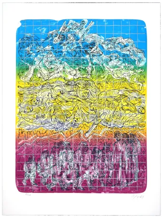 石版画 Nørgaard - Sans espoir nous devenons tous des morts ambulants