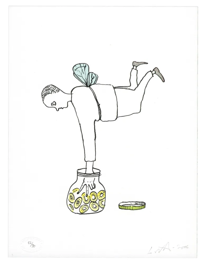 石版画 Nørgard - Homme Papillon