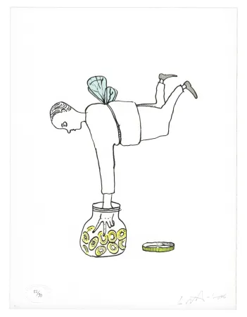 石版画 Nørgard - Homme Papillon