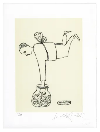 石版画 Nørgard - Homme papillon