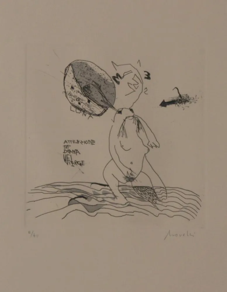 石版画 Novelli - DAS BAD DER DIANA