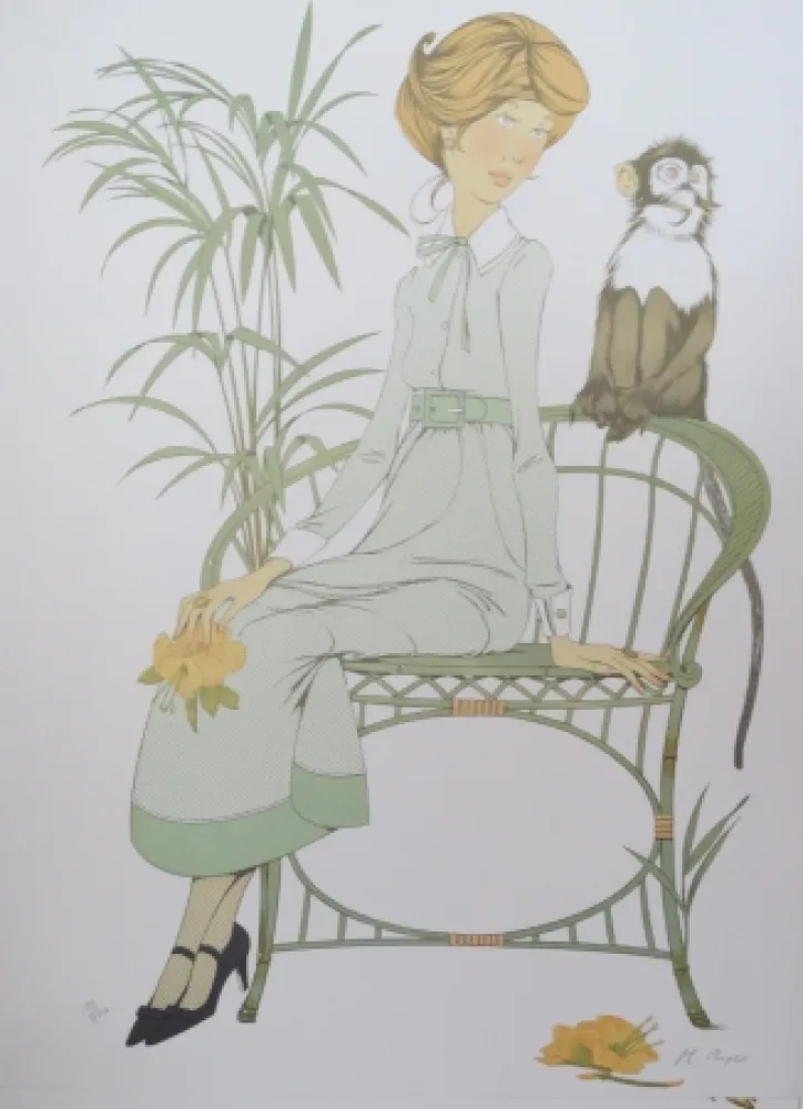 石版画 Noyer - Ouistiti