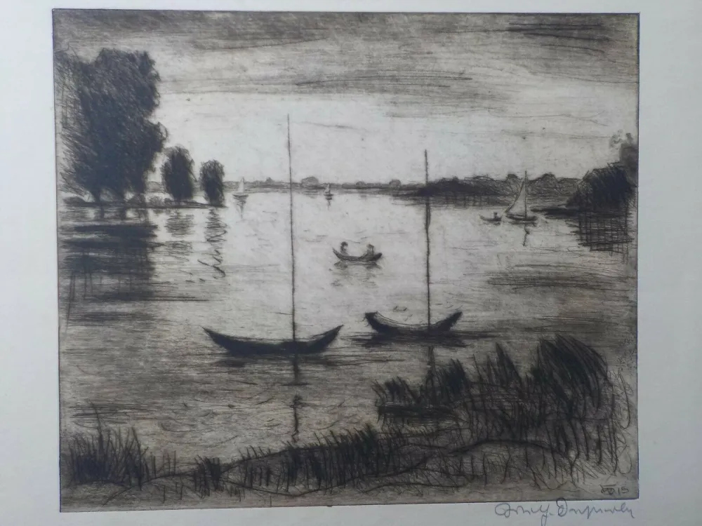 干刻版画 Oesterle - Bei Schildhorn