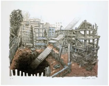 石版画 Oiwa - STAIRS