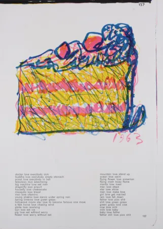 石版画 Oldenburg - All Kinds of Love (Cake), 1964