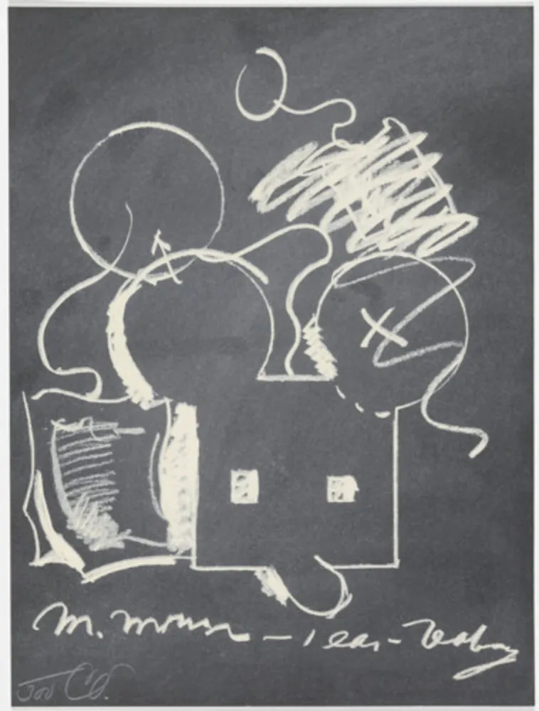 复数作品 Oldenburg - M.Mouse (with) 1 Ear (equals) Tea Bag Blackboard Version