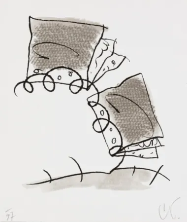 石版画 Oldenburg - Notebook Torn in Half