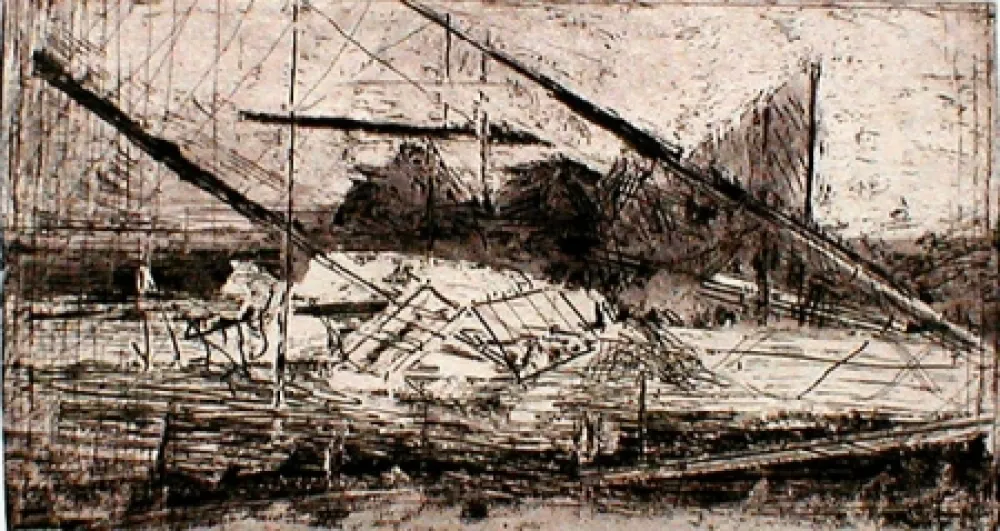 蚀刻版画 Oliveira - Emerson Site I