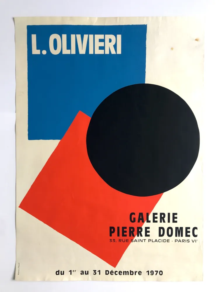 海报 Olivieri - Galerie Pierre Domec