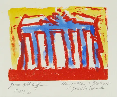 木刻 Olthoff - Navy-Man + Berliner Gezeitenwende (Navy-Man + Berlin tidal shift)