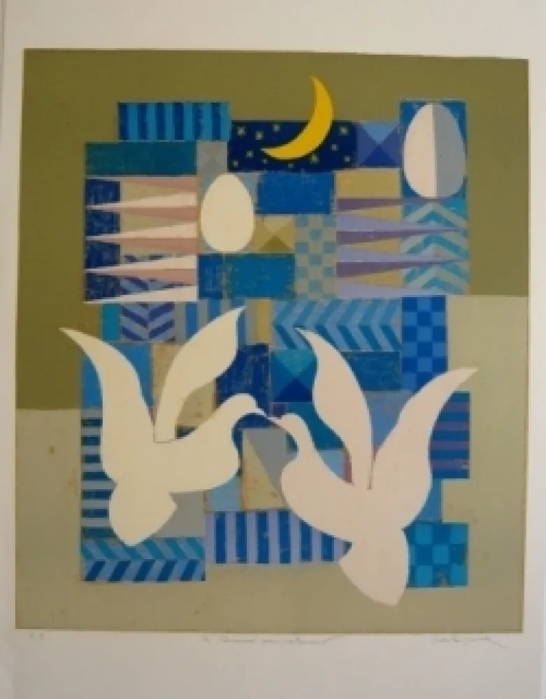 石版画 Oosterlynck - Sans titre