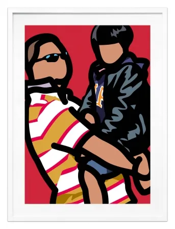 丝网印刷 Opie - Tourist with child