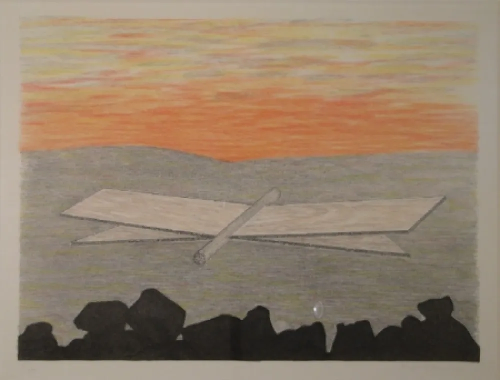 石版画 Oppenheim - Der Zypressenschwärmer.