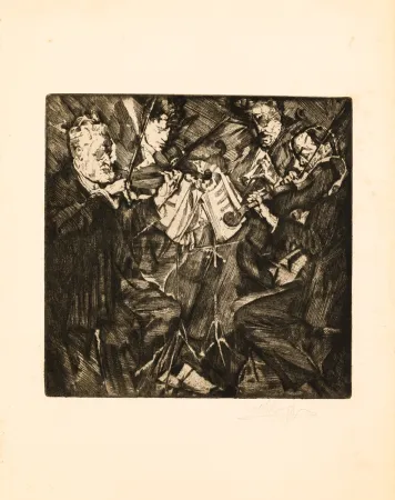 蚀刻版画 Oppenheimer - Das Rosè-Quartett