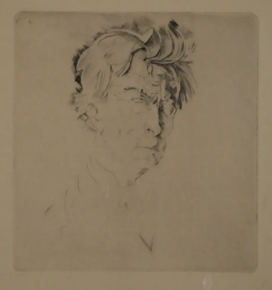 干刻版画 Oppenheimer - Kopf Ferruccio Busoni